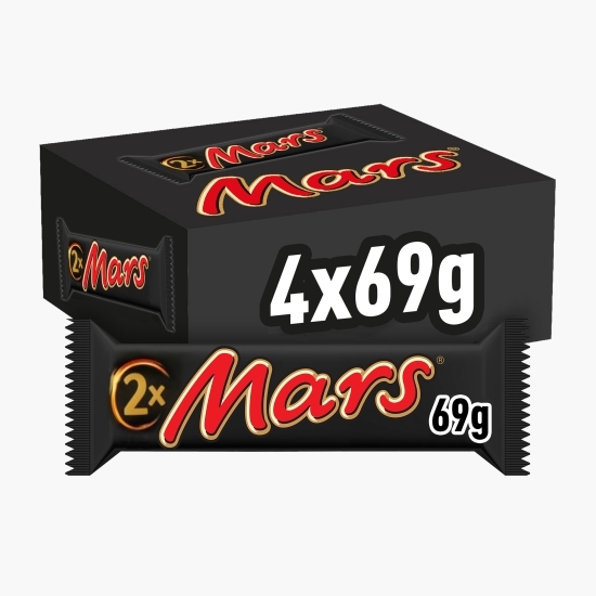 Baton ciocolată cu lapte, miez de caramel și nuga 4x69g