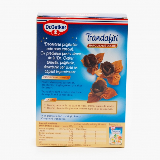  Ornament trandafiri din foaie de napolitană 6g