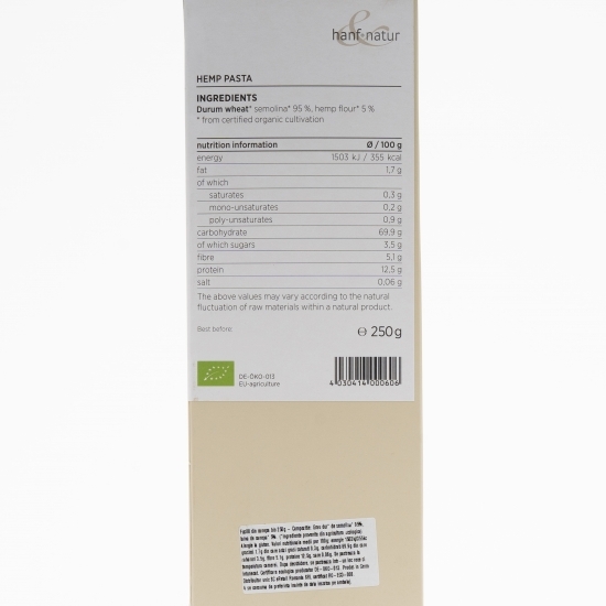 Fusilli din cânepă eco 250g