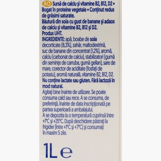 Băutură din soia cu aromă de banane 1l