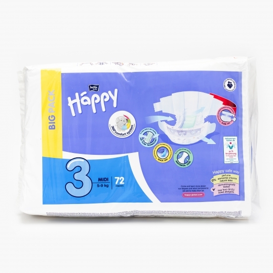 Scutece copii mărimea 3, 5-9kg, 72 buc