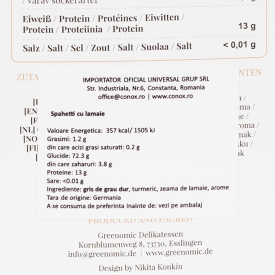 Spaghetti cu lămâie 500g