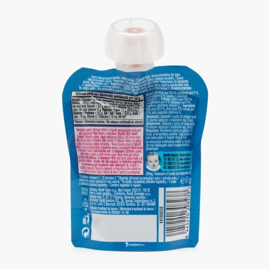 Piure natural de mere, afine și banane 90g, +6 luni