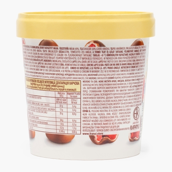 Zmeură în ciocolată albă și ciocolată cu lapte 150g