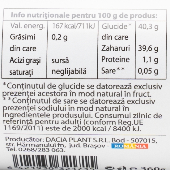 Dulceață de coacăze negre fără zahăr adăugat 360g