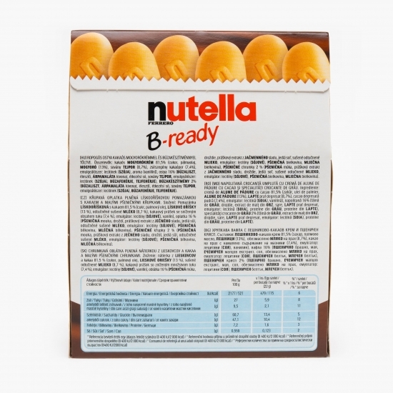 Batoane cu cremă de ciocolată și alune B-Ready 132g, 6 buc