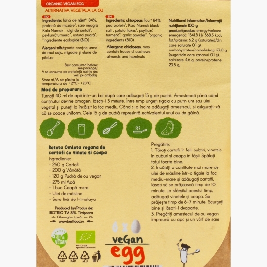 Alternativă vegetală la ou eco Vegan egg 100g