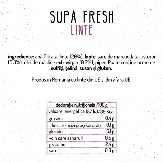 Supă fresh cu linte 470g