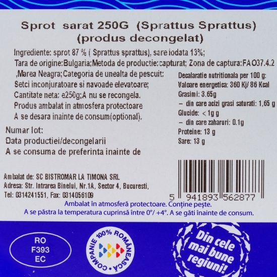Șprot sărat 250g