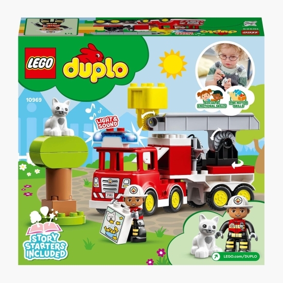 Camion de pompieri pentru salvare, 10969 Duplo, 21 piese, +2 ani