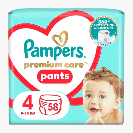 Scutece chiloțel Pants Premium Care Mega Box mărimea 4, 9-15kg, 58 buc
