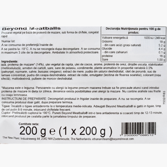 Chiftele vegetale 200g