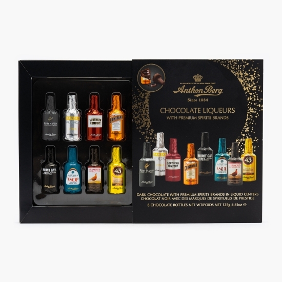 Praline ciocolată Liqueurs Bottles 125g (8 buc)
