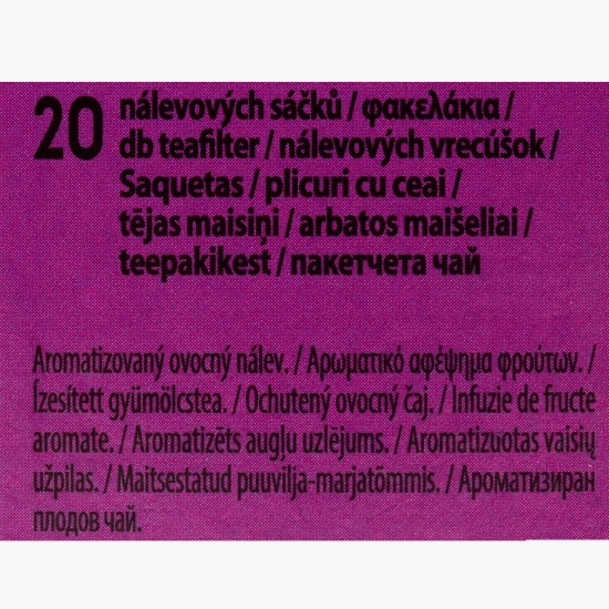 Ceai fructe cu aromă de zmeură și soc 20 plicuri
