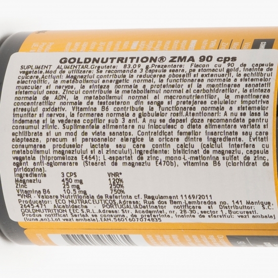 ZMA (Zinc, Magneziu&Vitamina B6) 90 capsule