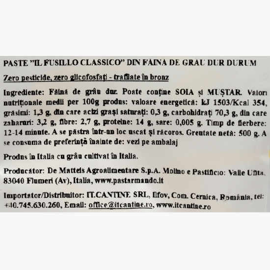 Paste Il fusillo classico 500g