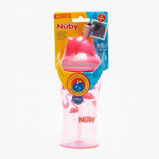Pahar cu pai Flip It, +3 ani, 360ml