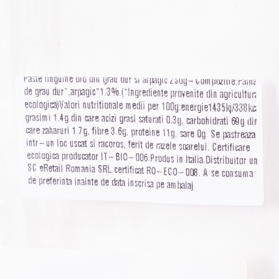 Paste tagliatelle eco din grâu dur și arpagic 250g