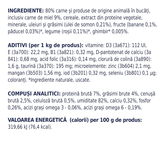 Hrană umedă completă cu miel în sos, pentru câini de rase mini și mici, S, 100g 