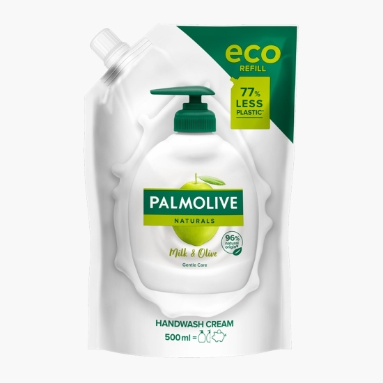 Rezervă săpun lichid Naturals Milk&Olive, eco refill 0.5l