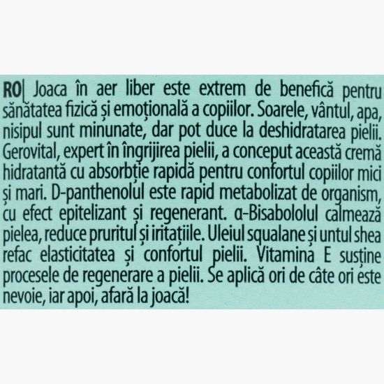 Cremă pentru copii hidratantă față și corp 3+ ani, 150ml