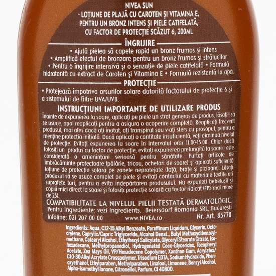 Loțiune de plajă SPF6 pentru bronzare Tropical Bronze 200ml