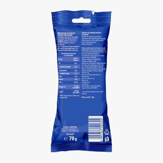 Amestec de arahide prăjite și stafide Duo Mix 70g