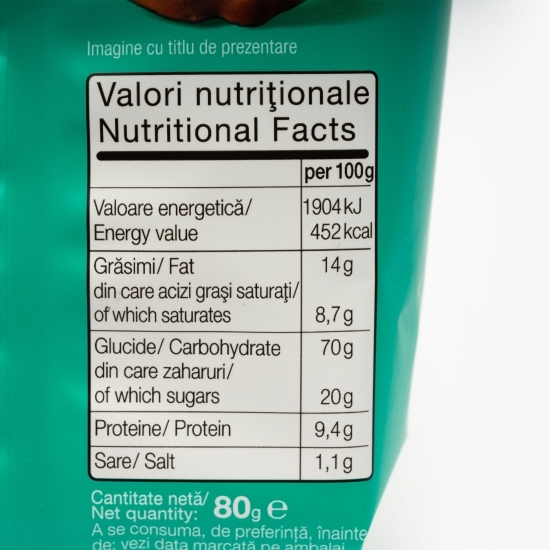 Snack glazură cu ciocolată cu lapte 80g