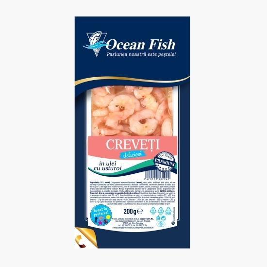 Creveți în ulei cu usturoi 200g