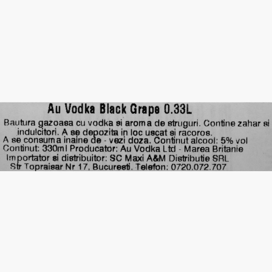 Băutură cu vodcă Black Grape, 5% alc, 0.33l