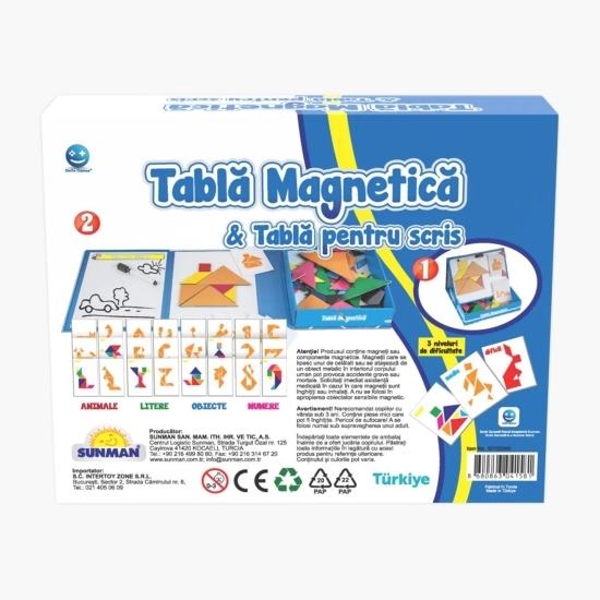 Joc educativ Tabletă magnetică & tablă pentru scris, 82 piese, 4+ ani