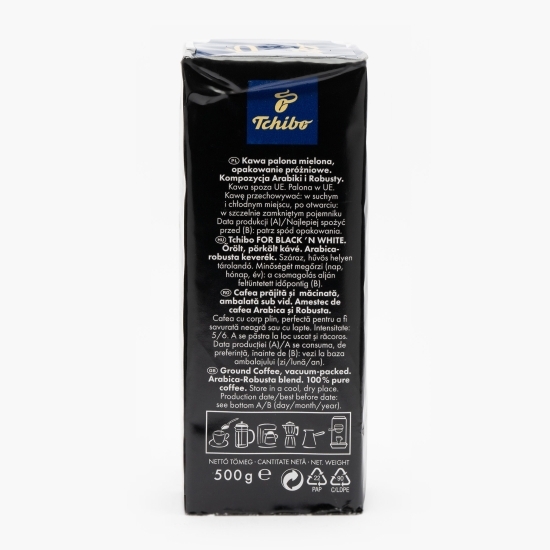 Cafea prăjită și măcinată Black and White 500g