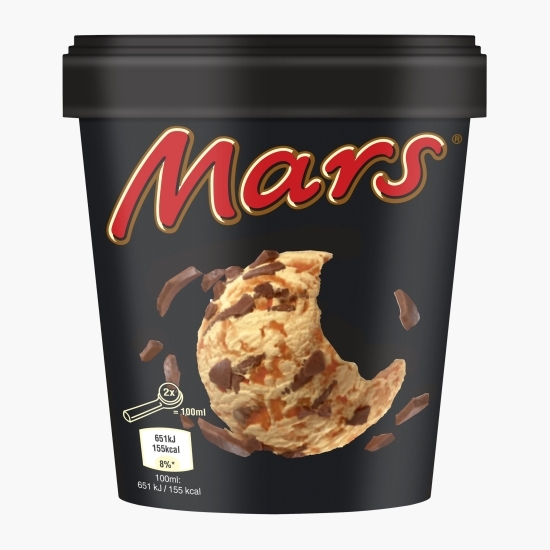 Înghețată cu caramel și sos cu aromă de ciocolată 450ml (273g)
