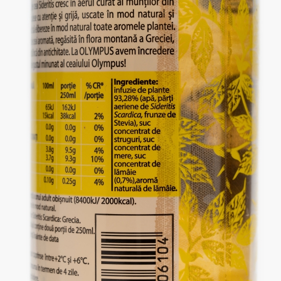Ceai de la munte lămâie, fără zahăr adăugat 500ml
