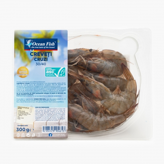 Creveți cruzi decongelați 30/40, 300g