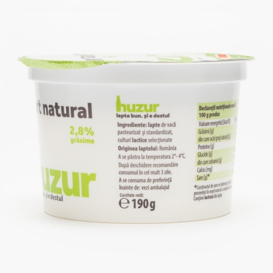 Iaurt natural 2,8% grăsime 190g