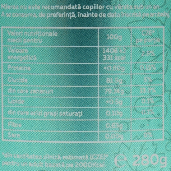 Miere cremă cu coacăze 280g