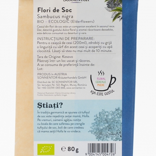 Ceai plante flori de soc eco 80g