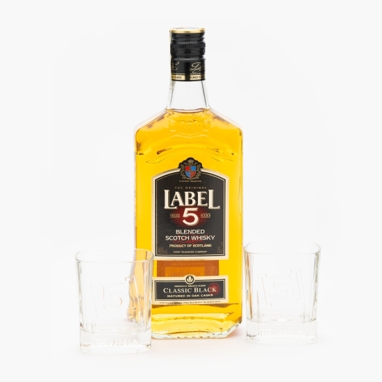 Blended Whisky, 40%, Scotland, 0.7l + 2 pahare