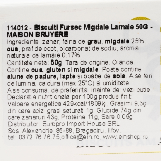Fursec migdale și lămâie 50g  
