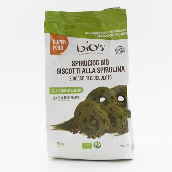 Biscuiți eco cu ciocolată și spirulină 200g