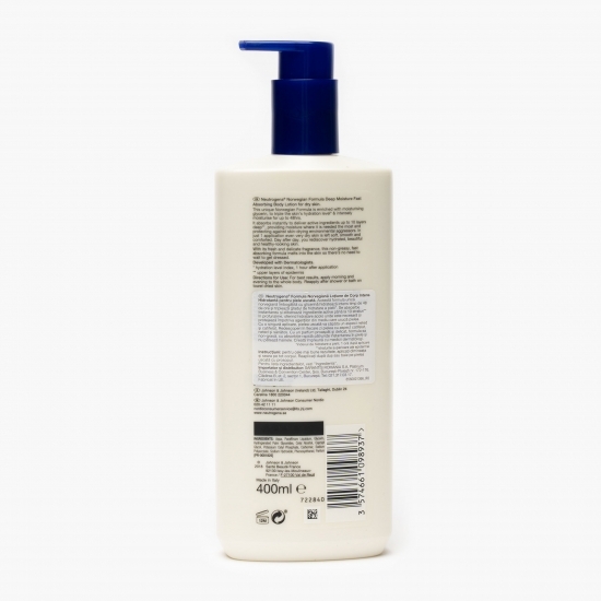 Loțiune de corp intens hidratantă cu absorbție rapidă Deep Moisture 400ml