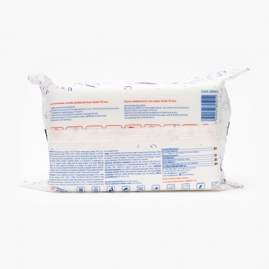 Șervețele umede antibacteriene violet 70 buc