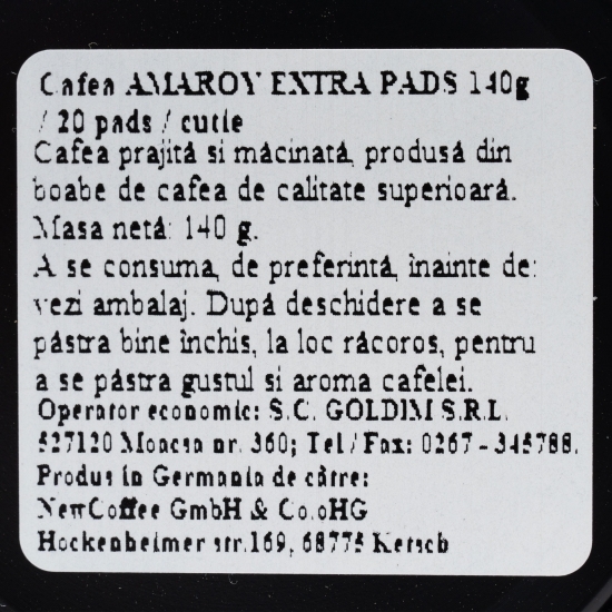 Extra Pads 20 băuturi, 140g, paduri cafea compatibile Senseo