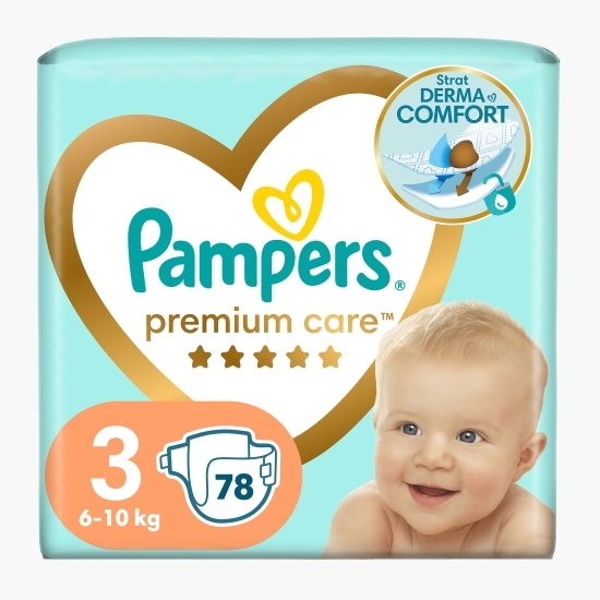 Scutece Premium Care Jumbo Pack Mărimea 3, 6-10kg, 78 buc