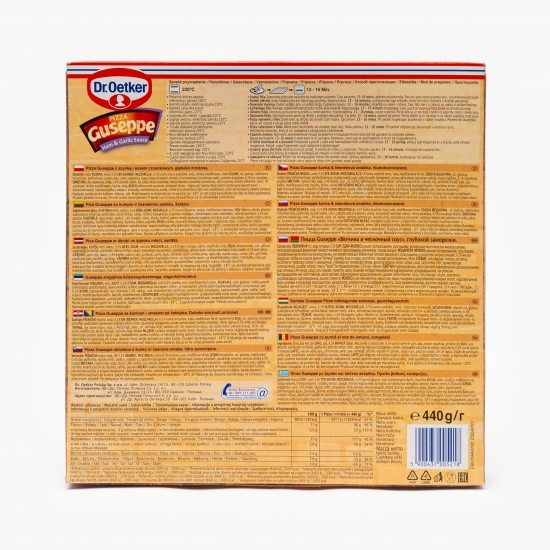 Pizza Guseppe șunca și sos usturoi 440g