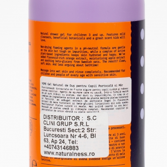 Gel de duș pentru copii, portocală și măr  400ml