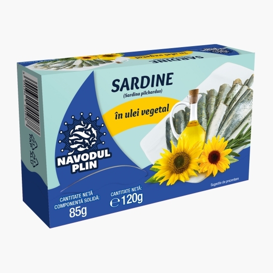 Sardine în ulei de vegetal 120g