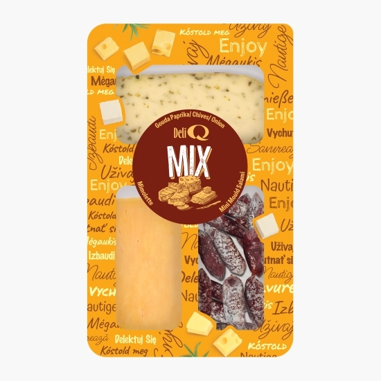 Mix 2 varietăți brânzeturi și mini salam cu mucegai 200g