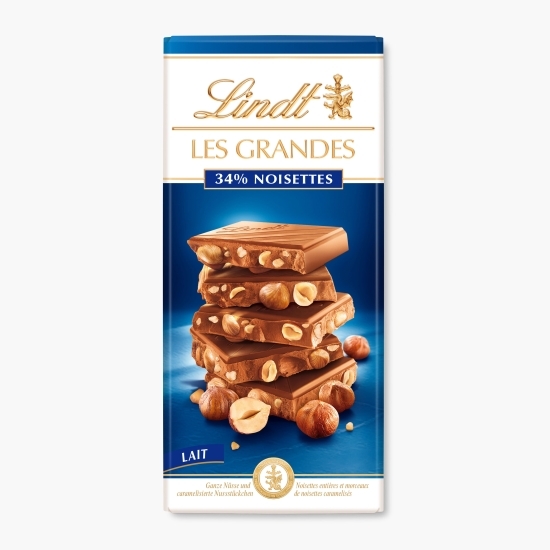 Ciocolată cu lapte și alune de pădure Les Grandes, 150g